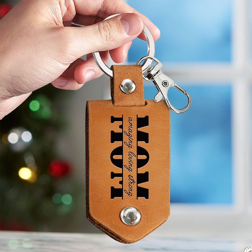 Custom Photo Best Mum Ever To The World You May Be One Person - Personalized Leather Photo Keychain