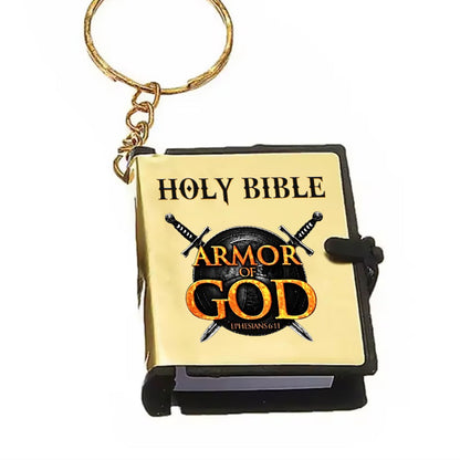Holy Bible Armor Of God Ephesians 6:11, Gift For Christian Mini Bible Keychain