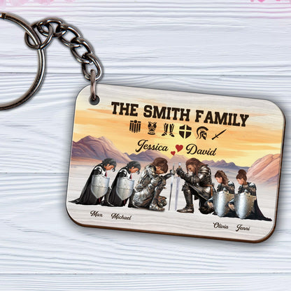 Personalized The Family Warrior Of God Put On The Full Armor Of God Ephesians 6:10 Wooden Keychain