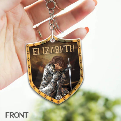 Personalized Warrior Of God Put On The Full Armor Of God-Ephesians 6:13-17 Shield Acrylic Keychain