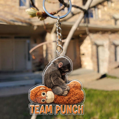 Team Punch Baby Monkey Acrylic Keychain