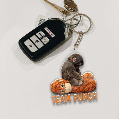 Team Punch Baby Monkey Acrylic Keychain