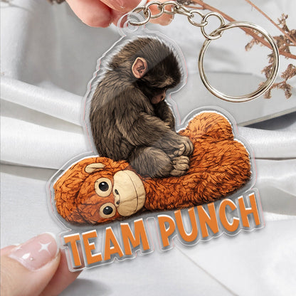 Team Punch Baby Monkey Acrylic Keychain