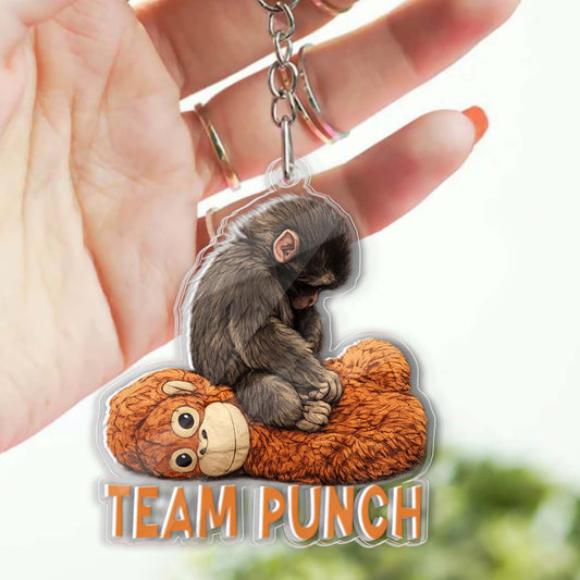 Team Punch Baby Monkey Acrylic Keychain