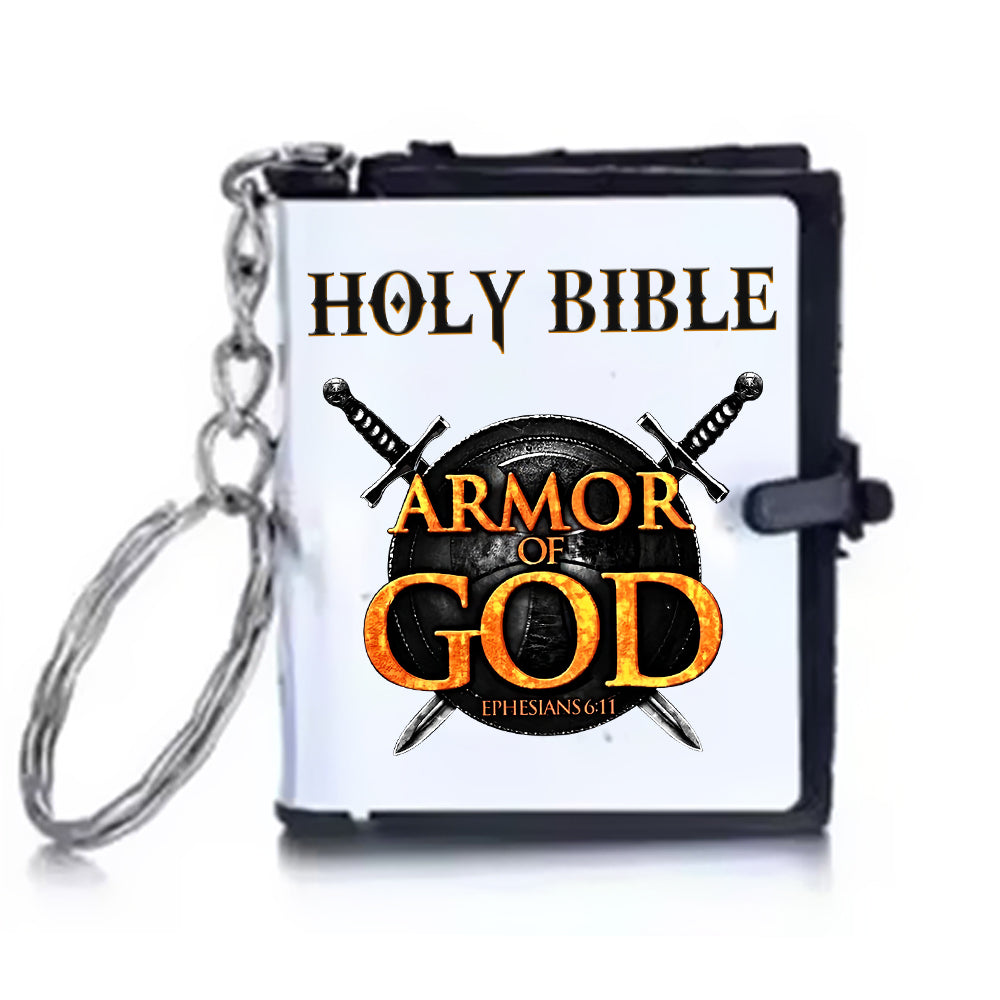 Holy Bible Armor Of God Ephesians 6:11, Gift For Christian Mini Bible Keychain